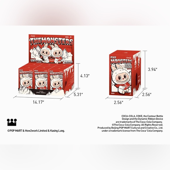 Pop Mart The Monsters Coca Cola Coke Labubu Vinyl Face Pendant Blind Box Set - Picture 4 of 16